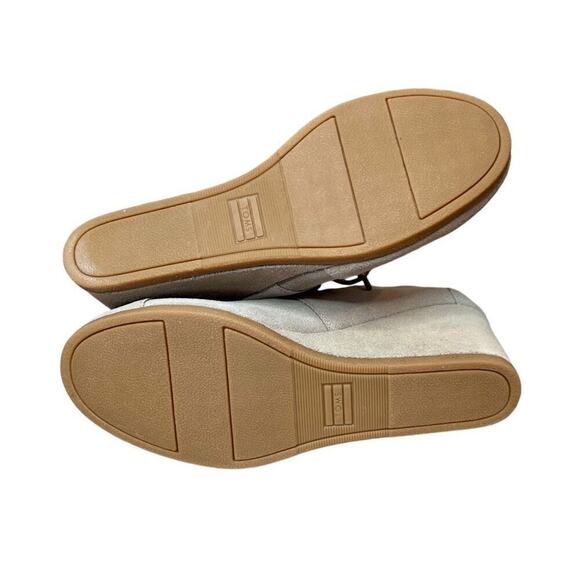 TOMS Kala Wedge Bootie‎ Desert Taupe Suede Tan Shoe 10 NWT Bohemian Earth Tones - Picture 7 of 12